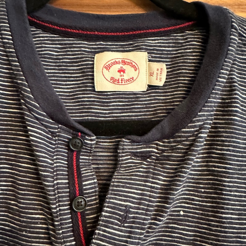 Brooks Brothers Long Sleeve Striped Henley
